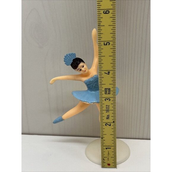 Vintage Ballerina Ballet Dancer Birthday Cake Cupcake Topper 5.5" Lot of 2 - Picture 9 of 10